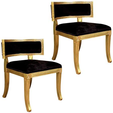 DESIGN TOSCANO The Klismos Lowback Lounger Chair, PK 2 AF951788